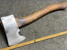 Vintage Mann Lewistown PA True American Camp Hatchet Axe Original Handle USA