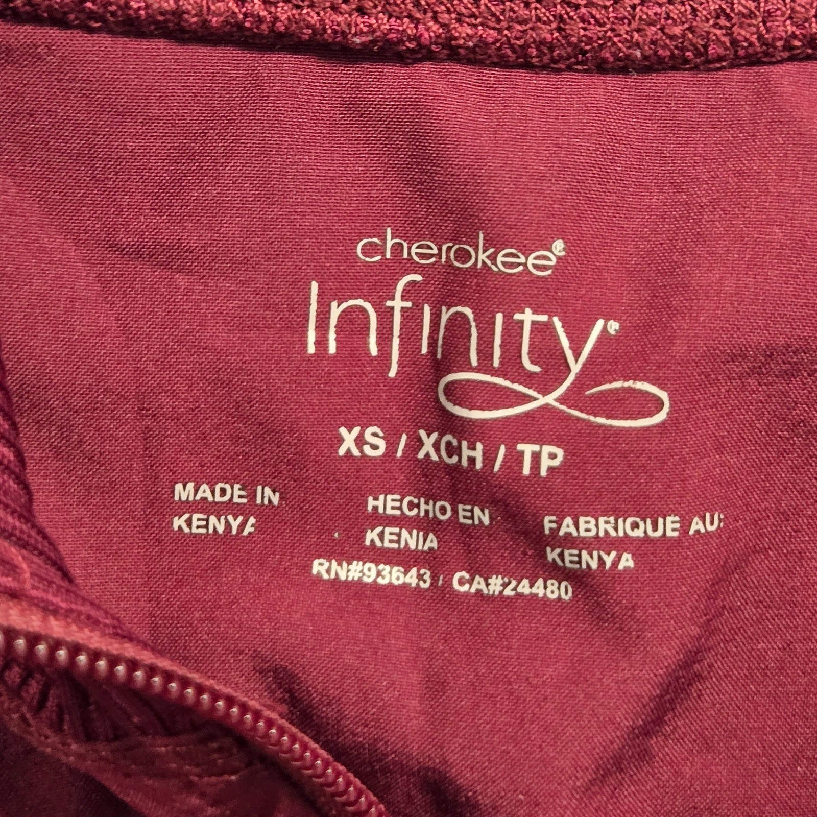 Cherokee Infinity XS Knit Warm Up Solid Red Purpl… - image 2