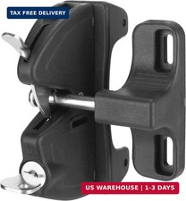 Key Lockable Double Sided Gate Latch, Fence Gate Locks for Outdoor Gates, Self L