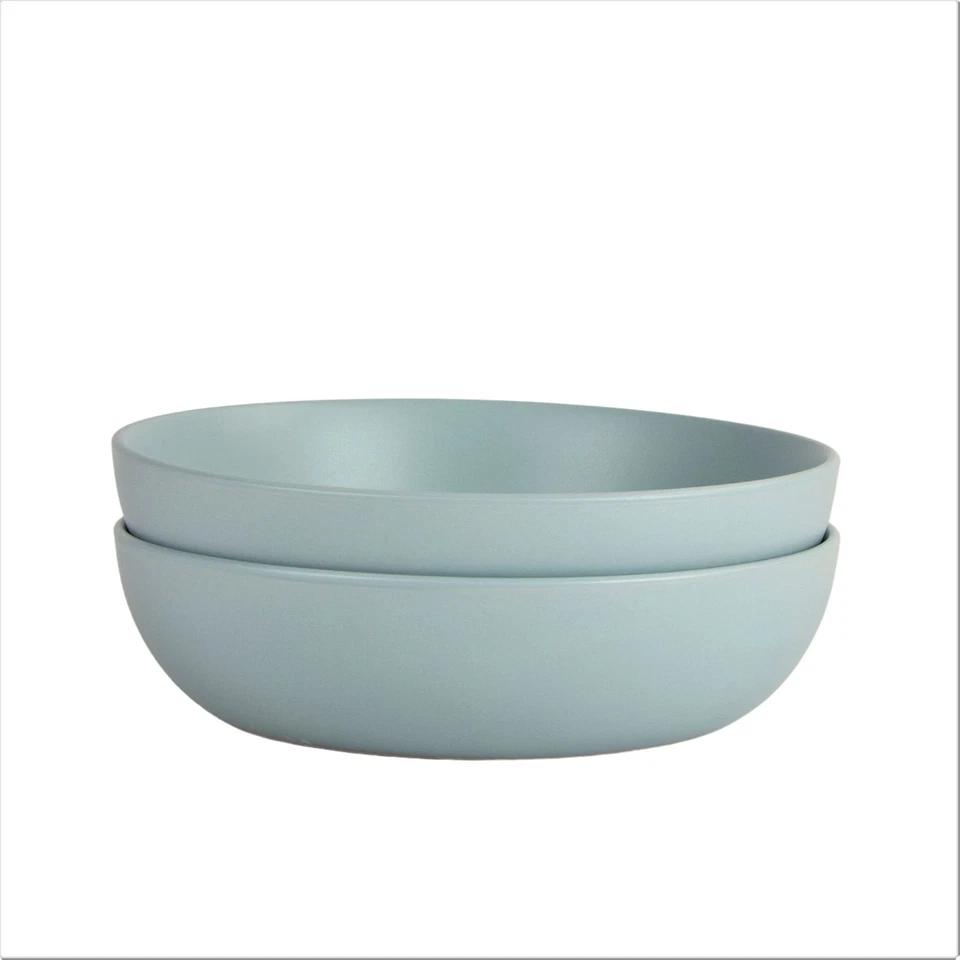 Wazee Matte 9"/48oz Serving Bowl, Set of 2, Mineral Blue - Image 4 of 4