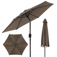 Image of 2M Large Parasol Garden Table Sun Shade Canopy Patio Outdoor Umbrella Crank Tilt