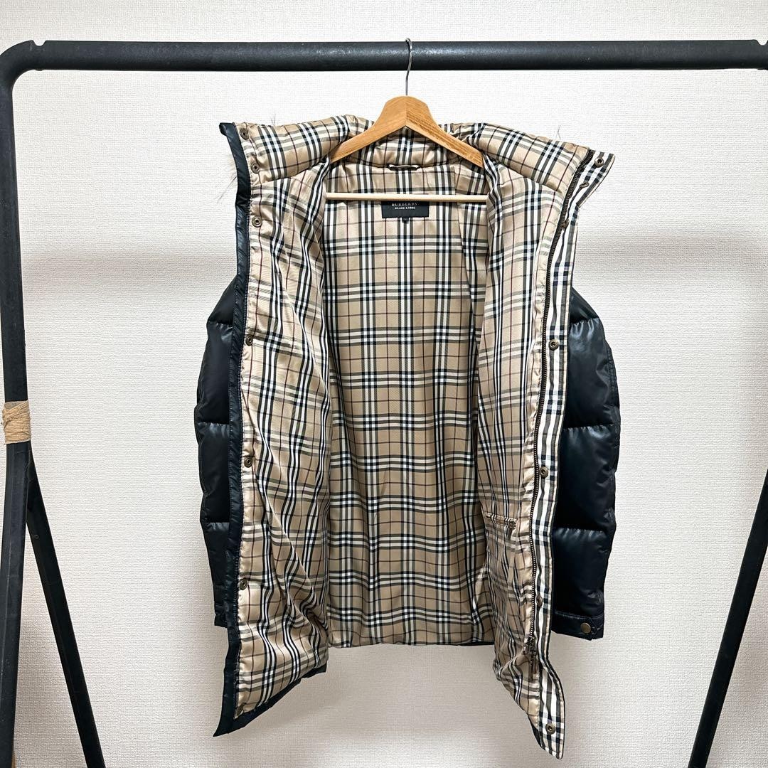BURBERRY BLACK LABEL Down Jacket Black Size L From Japan thumbnail 8