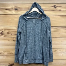 Aerie Hoodie Womens Large Just Add Leggings Gray Heather Thin Stretch LS B177