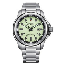 Citizen Men's Sport Casual Date Indicator Eco-Drive Silver Watch 44MM AW1800-89X