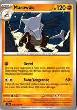 Carta Pokemon Marowak 073/142 Corona Stellare Non Comune Giocata Leggermente TCG Singola
