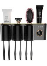 Wall Mounted Toothbrush Holders w Large Capacity Tray  Toothpaste Dispenser etc