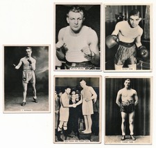 5 RARE G.S. SERIES 1936 Ardath BOXING CARDS Tommy Farr, Peter Kane etc 1937 1938