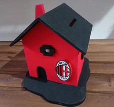 Salvadanaio in legno Milan artigianato casetta personalizzabile collezione