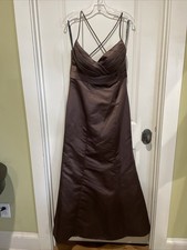 Bill Levkoff Sleeveless Sable Brown Formal Bridesmaids Ball Gown Size 12 SAMPLE
