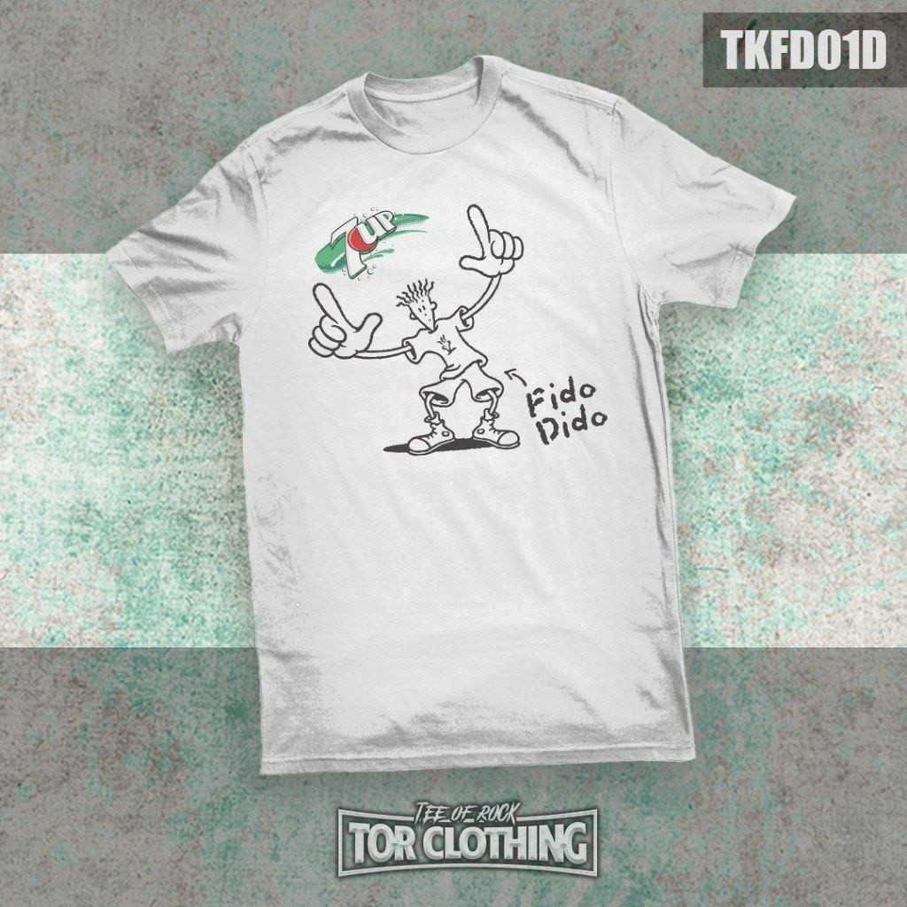 Fido Dido X 7Up logo Retro Graphic Tee Unisex Short Sleeve Shirt S