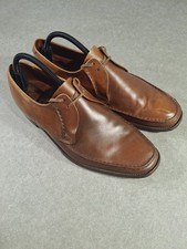 Grenson Vintage Hand Sewn Master Kordwainer Mens Derby Shoes 9.5FX Brown Leather