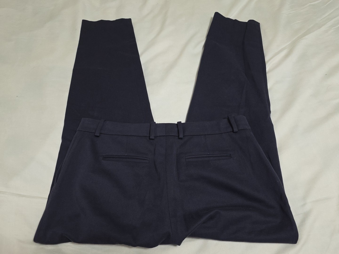 Loro Piana Italy Women's Navy Blue Luxury Dress Chino Pants SZ 46 W34×L29