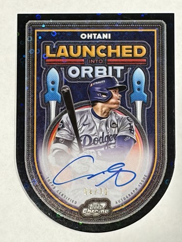 2025 Topps Chrome Cosmic SHOHEI OHTANI Launched Into Orbit Auto /10 Black SSP