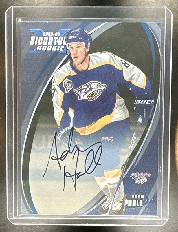 2002-03 In The Game Signature Series Adam Hall Rookie Autograph Gold