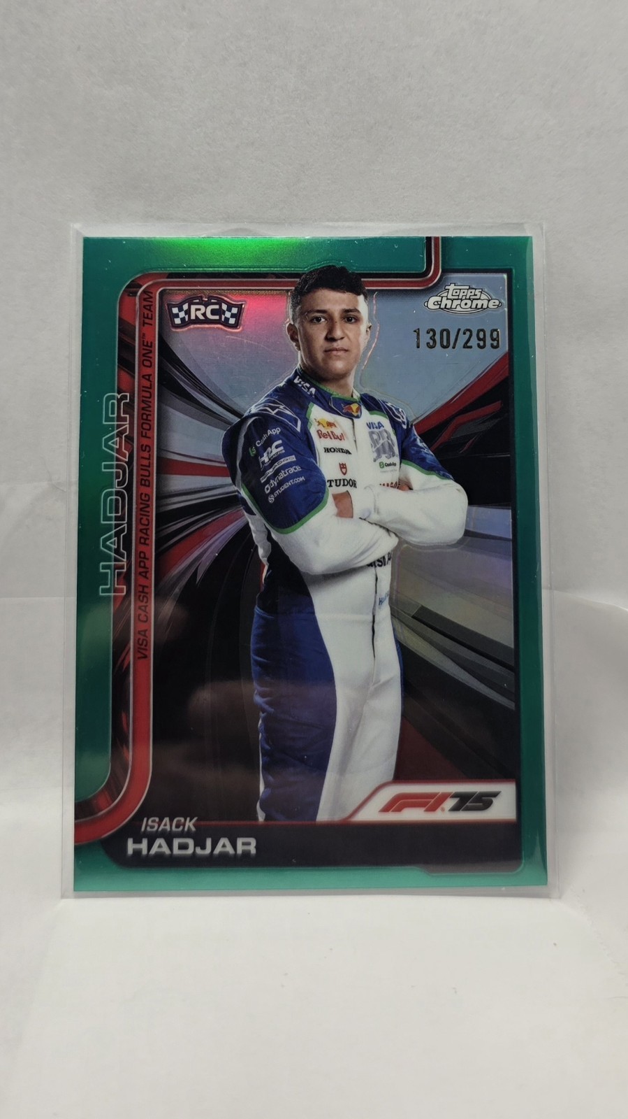 2025 Topps Chrome Teal F1 Isack Hadjar 130/299 #12