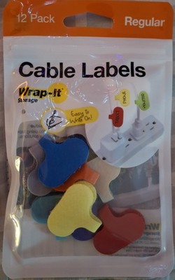 Wrap-It Cable Labels 1.2'' L AssortedNylon Cable Labels U12-AL-V-MC -2 Available 