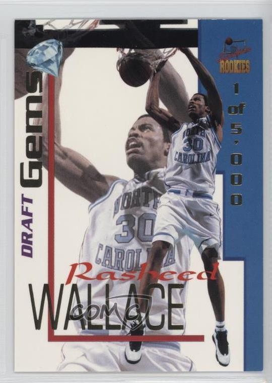 1995 Signature Rookies Draft Day Draft Gems /5000 Rasheed Wallace #DG10 RC 1f8