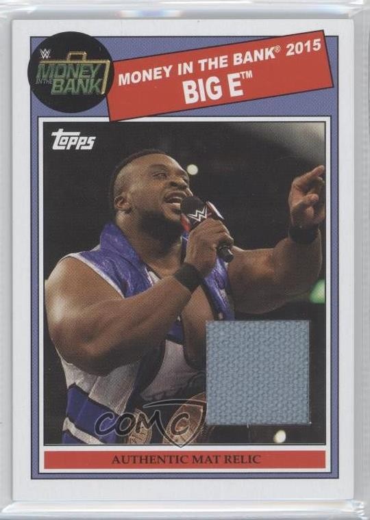 2015 Topps Heritage WWE Money in the Bank 2015 Mat Relic Big E 0u7
