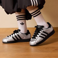 adidas Superstar II Silver Metallic Black Women's - IH1599