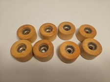 Vintage Chicago Brand Wooden Roller Skate Wheels 8 NOS