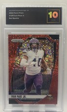 GEM 10 2024 Panini Prizm Ivan Pace Jr Red Sparkle Prizm #189 Vikings