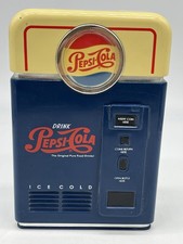 Vintage 1996 Pepsi Cola Soda Pop Vending Machine Coin Sorter Money Bank 7” Tall