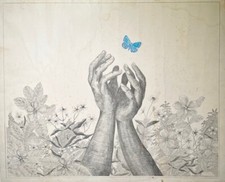 ALEJANDRO LUIS GARCIA CHAPLE. Engraving. Silkscreen / cardboard.Contemporary Art