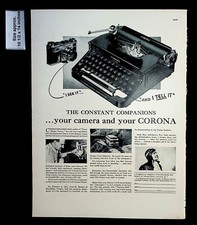 1937 Smith-Corona Typewriters Companion Camera Typing Vintage Print Ad 32353 thumbnail