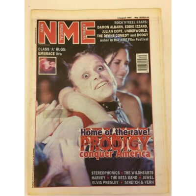 NEW MUSICAL EXPRESS NME MAGAZINE 2 AUGUST 1997 npbox68 THE PRODIGY LS