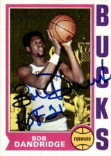 Bob Dandridge 1974-75 Topps #126 Milwaukee Bucks HOF 21 Signed Basketball Card