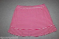 Girls PINK WHITE STRIPE RUFFLED SKORT Size 8
