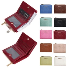 RFID Blocking Women Wallet Small Leather ID Credit Card Holder Bifold Mini Purse