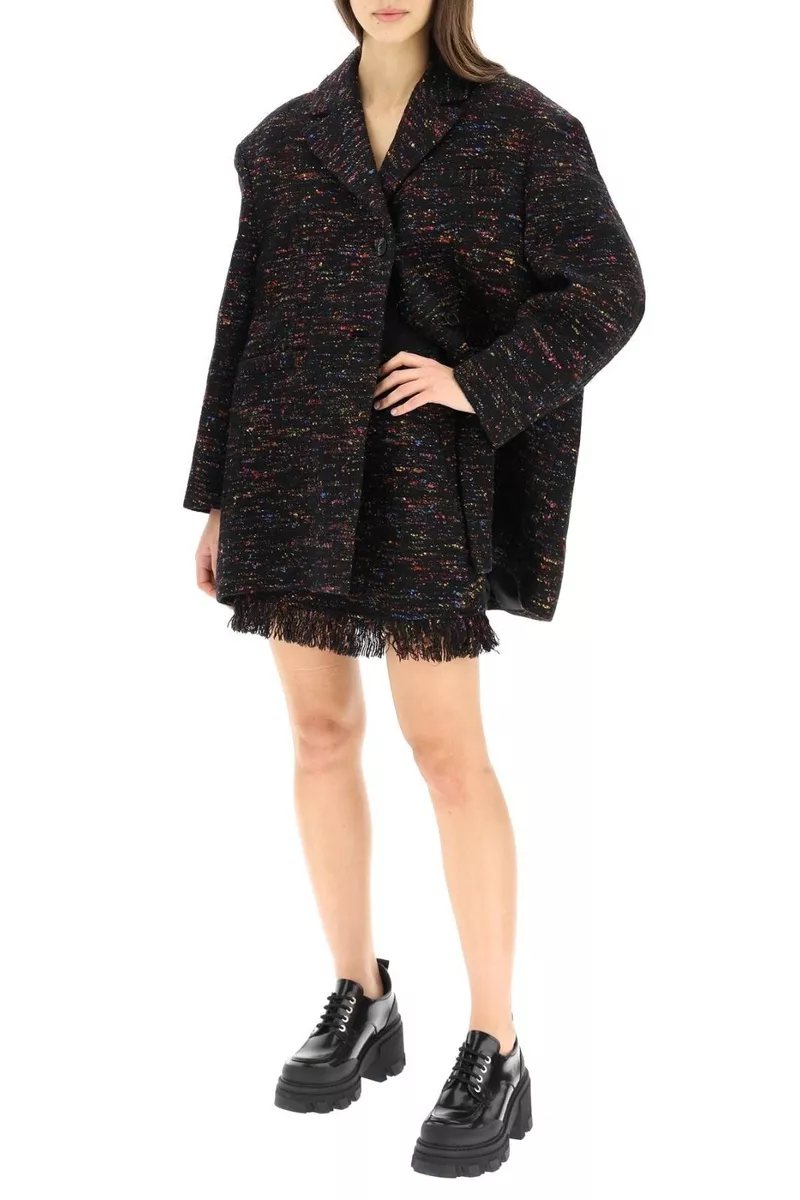 NEW Ganni OVERSIZED WOOL BLEND TWEED JACKET- Size L/XL #C3113 | eBay