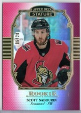 2019-20 Stature Scott Sabourin RC #141 Senators Red Portrait Variant SN# /20