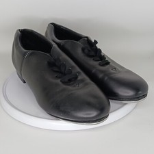 Tap Shoes Capezio Dance Shoes Tele Tone Tap Black Lace Up Women's Size 6.5M