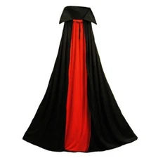 48" Adult/Teen Fully Lined Deluxe Vampire Cape ~ HALLOWEEN COSTUME BLACK CAPE