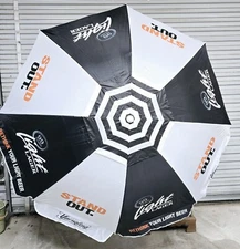 Yuengling Beer Patio Beach Umbrella White Black Light Beer Bar Shade NEW 5 Foot