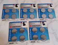 Jobsmart 3V Lithium Button Cell Batteries CR2450/4pack Lot Of 5 New
