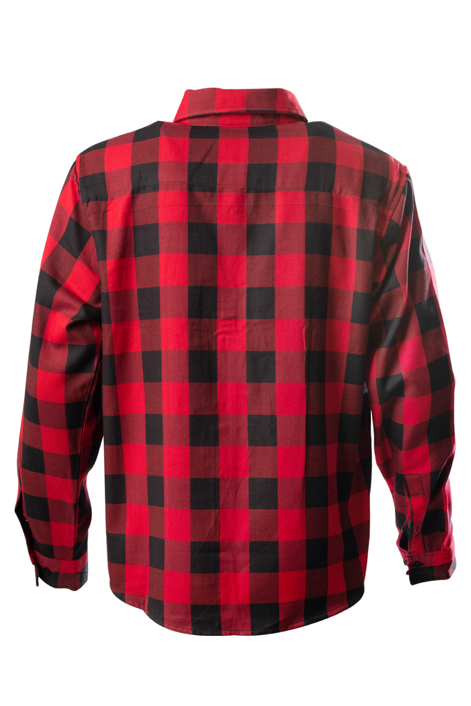 Men's Flannel Plaid Shirt - Long Sleeve Cotton Button Down
