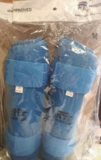 New Shureido WKF Approved Shin Guard Blue M Size Karate Japan