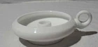 Vintage Fenton Milk Glass Candle Holder Hurricane Lamp Base, Finger Loop, Chambe