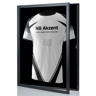 MONFRAME Trikotrahmen mit Drehtür | 3D Objektrahmen 70x90 cm mit magnetischer Verschluss