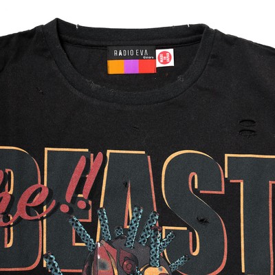 RADIO EVA A209 RADIO EVA VINTAGE T-Shirt BLACK/Unit2 Evangelion 