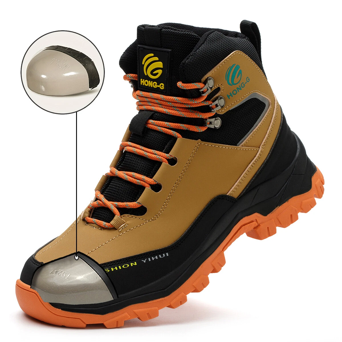 Mens Waterproof Work Boots Steel Toe Safety Shoes Indestructible hiking Boots