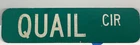 VINTAGE TWO SIDED SIGN  “ QUAIL CIR “  24” X  6”