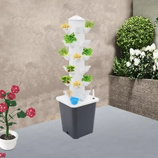 6 Tiers Hydroponic Grow 30 Holes Tower Garden Hydroponic Growing Kit for flowers