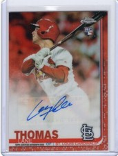 2019 TOPPS CHROME UPDATE LANE THOMAS ORANGE REFRACTOR AUTO RC #23/25 NATIONALS