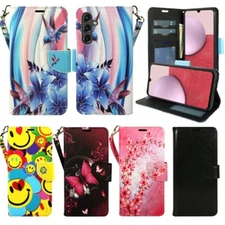 For Samsung Galaxy A35 5G PU Leather Wallet Phone Case Cover Flip Stand Strap