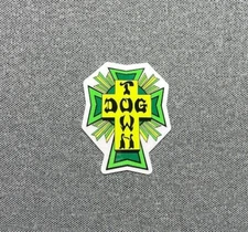 DogTown Green Cross Skateboard Sticker 2.15"