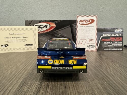RARE 2014 Chase Elliott #9 NAPA Texas Win Signed Elite Color Chrome 1:24 ARC MIB - Picture 7 of 12